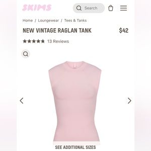 SKIMS - New Vintage Raglan Tank